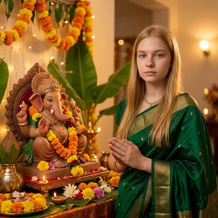 Ganpati Festival Portrait — AI version 1