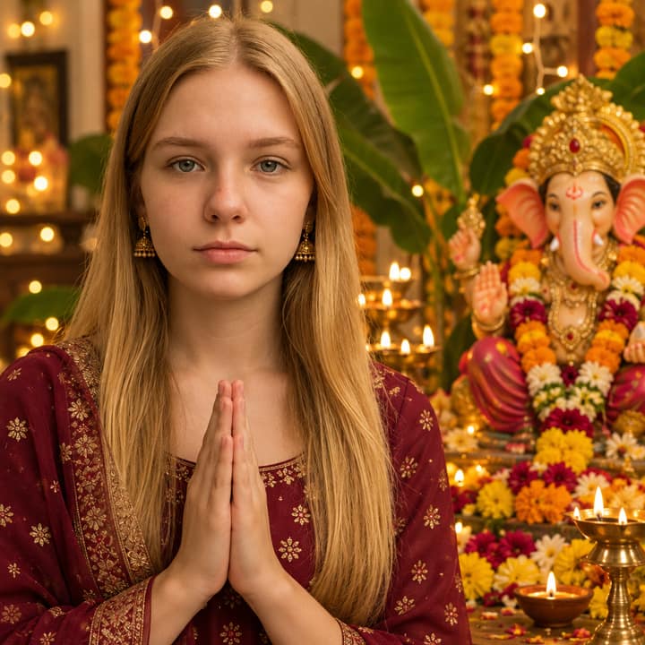 Ganpati Festival Portrait — AI version 2