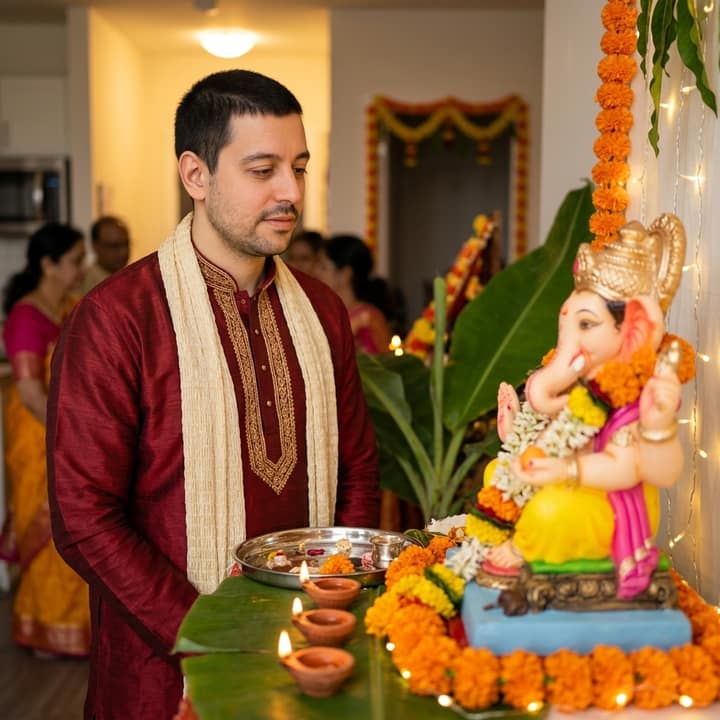 Ganpati Festival Portrait — AI version 3
