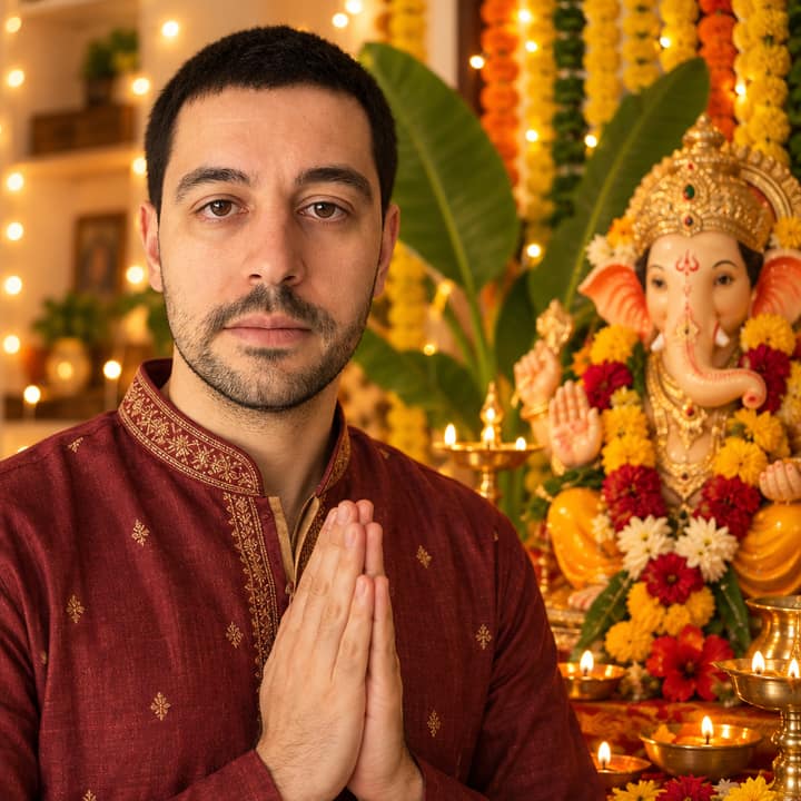 Ganpati Festival Portrait — AI version 4