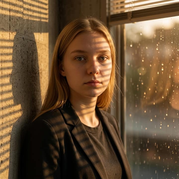 Golden Blinds Portrait — AI version 1