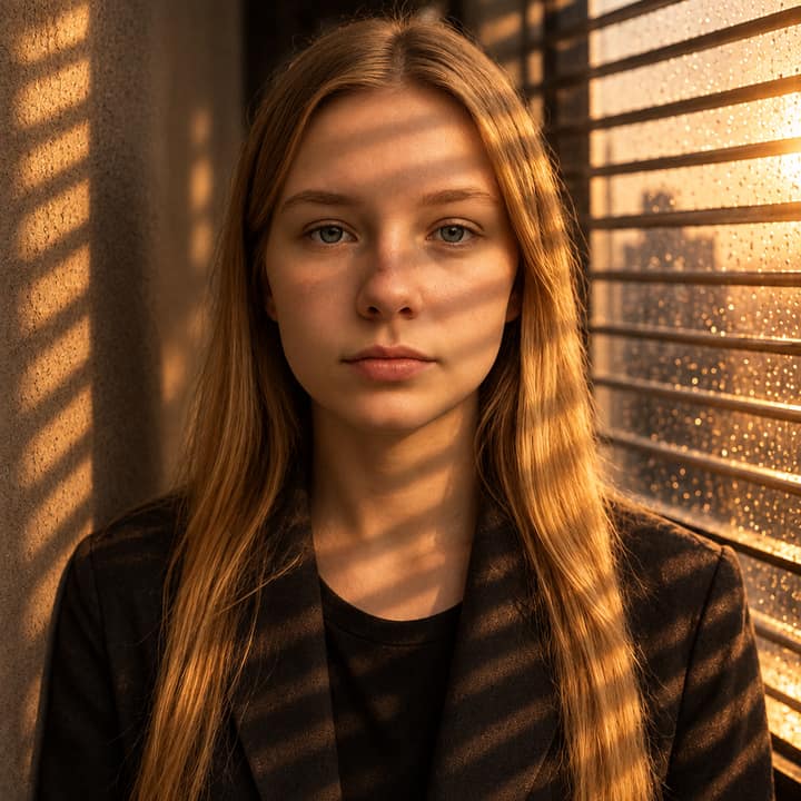 Golden Blinds Portrait — AI version 2