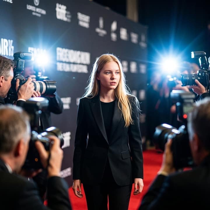 Red carpet arrival — AI version 1