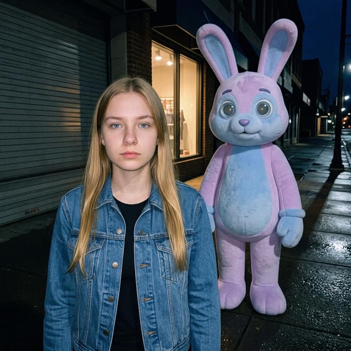 Uncanny Mascot Selfie — AI version 1