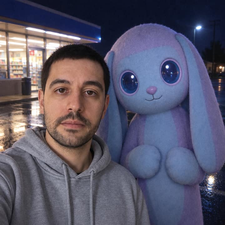 Uncanny Mascot Selfie — AI version 4