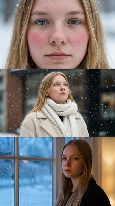 AI Snow Triptych — AI version 1